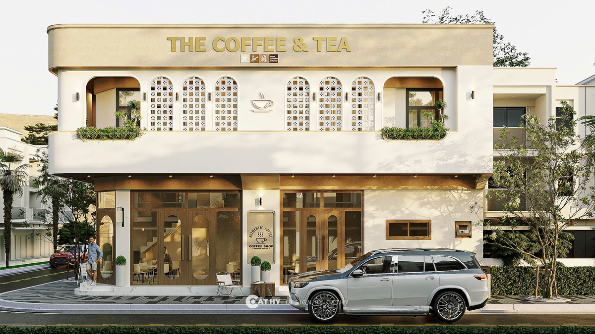 Mẫu Q's Coffee Lounge - 5,2x18m