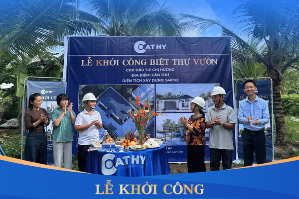 Lễ khởi công biệt thự vườn mái Nhật - Món quà ba mẹ dành cho con trai